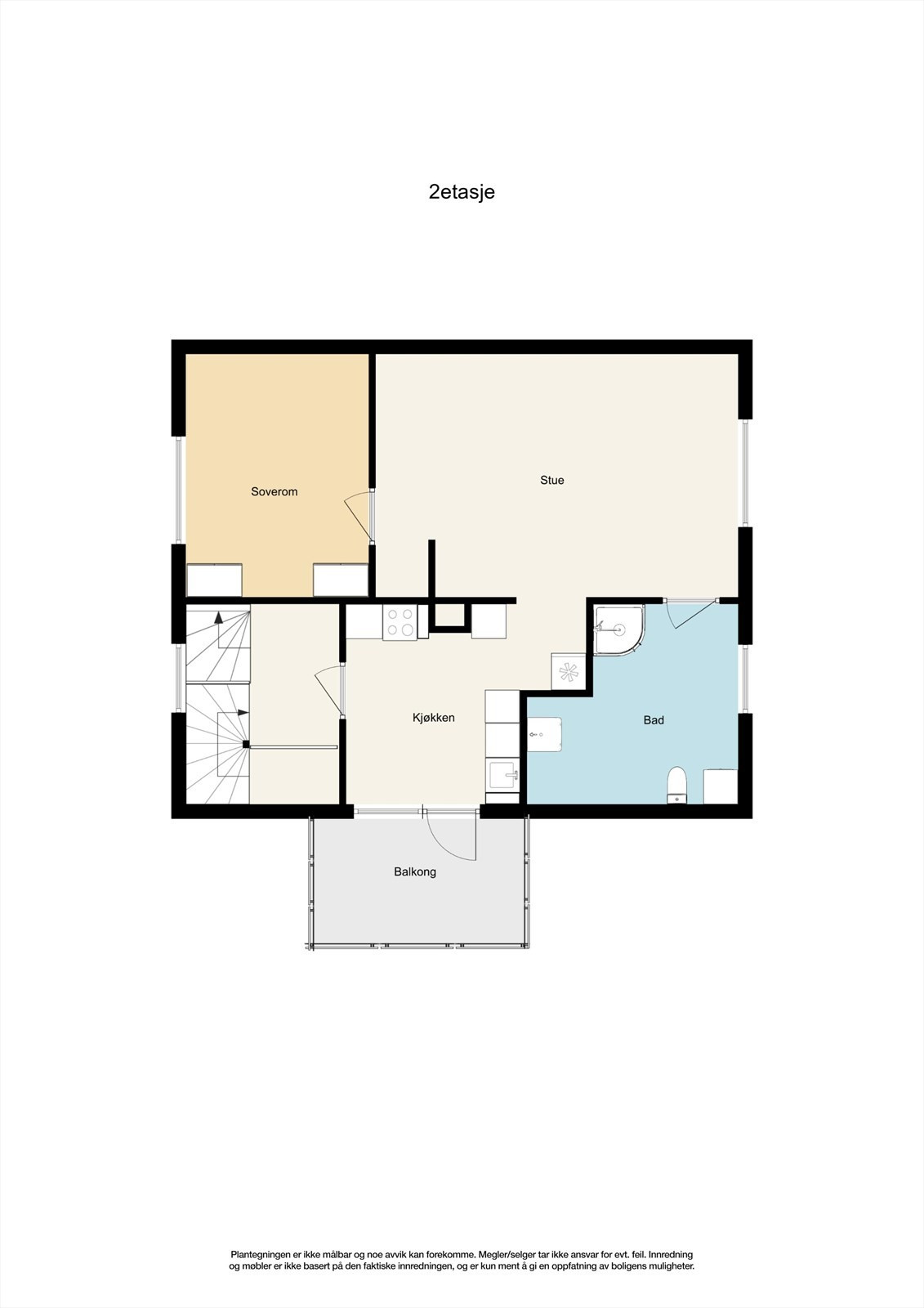 Plantegning av leiligheten.